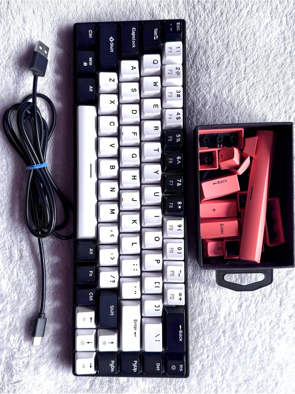 MageGee Portable 60% Mechanical Keyboard, MK-BOX LED Backlit Wired Keyboard